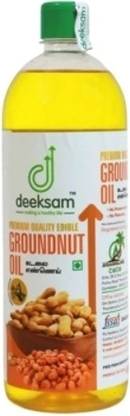 DEEKSAM Pure and Natural Groundnut Oil PET Bottle
