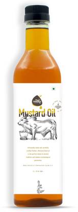 Vedika Organics Wood Pressed Mustard Oil 1 litre Mustard Oil PET Bottle