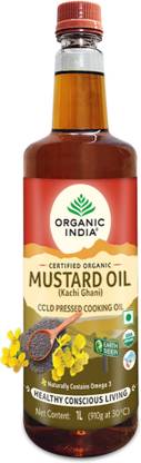 ORGANIC INDIA Organic Kacchi Ghani Mustard Oil Plastic Bottle