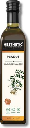 HESTHETIC Premium Cold Pressed (Peanut) Groundnut Oil Glass Bottle