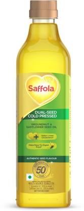 Saffola Cold Pressed Multi-Source Groundnut Oil & Safflower Seed Oil Blended Oil PET Bottle