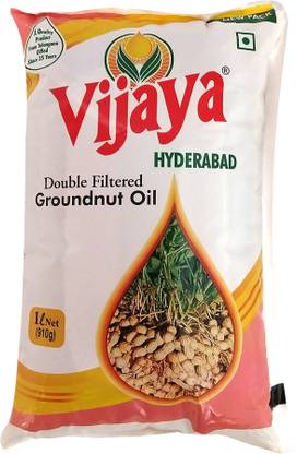 Vijaya Double Filtered Groundnut Oil Groundnut Oil Pouch