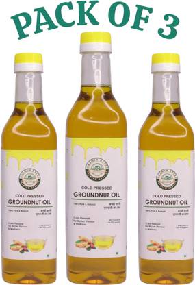 GRAMIN BYTES Cold Pressed Groundnut Oil Plastic Bottle
