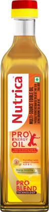 Nutrica Pro-Energy Oil 1 Litre Bottle | Blend of Rice Bran & Groundnut | Blended Oil Plastic Bottle