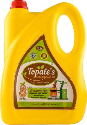 Topale's Wood Pressed Virgin Groundnut Mungphali cooking 100% Pure Kachi Ghani Vegetable Oil Can