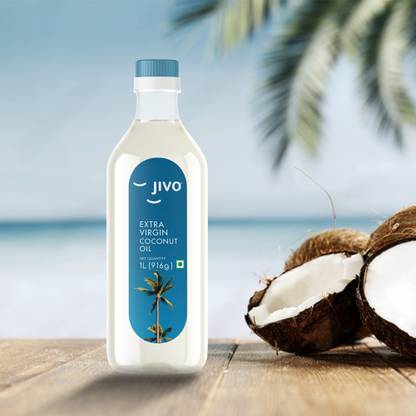JIVO Cold Pressed Extra Virgin Coconut Oil PET Bottle  (1 L) at Rs. 325