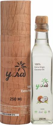 Yora | Cold Centrifugal Process | Extracted from Coconut Milk | Extra Virgin Coconut Oil Glass Bottle