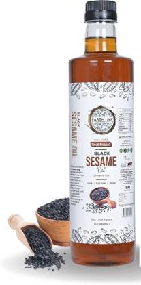 Earth Like Wood Pressed Black Sesame Oil 1 Liter|Cold Pressed from Ghani/Chekku Sesame Oil PET Bottle