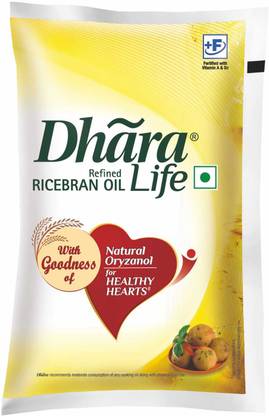 DHARA Life Refined Rice Bran Oil Pouch