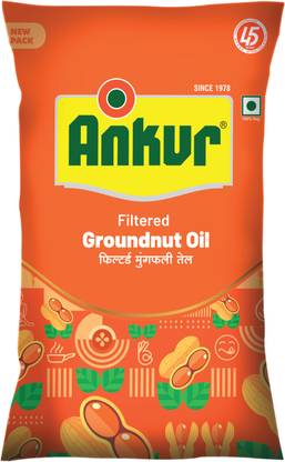 ANKUR Filtered Groundnut Oil Pouch