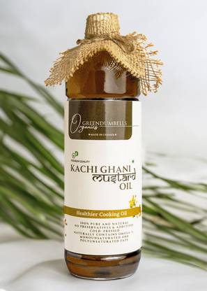 Greendumbells Organics Mustard Oil 500ml | Kachi Ghani | Cooking Oil | Cold Pressed Refine Oil Mustard Oil Plastic Bottle