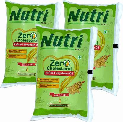 nutri 1992 Zero Cholestrol Soyabean Oil Pouch