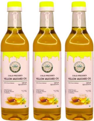 GRAMIN BYTES Cold Pressed Yellow Mustard Oil Plastic Bottle