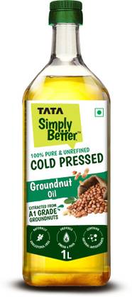 Tata Simply Better Cold Pressed, Pure and Unrefined Groundnut Oil PET Bottle