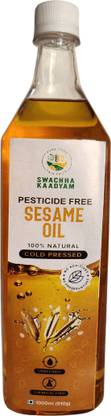 SWACHHA KAADYAM Cold pressed Sesame Oil | 1 litre | 100% Pure Sesame Oil Plastic Bottle