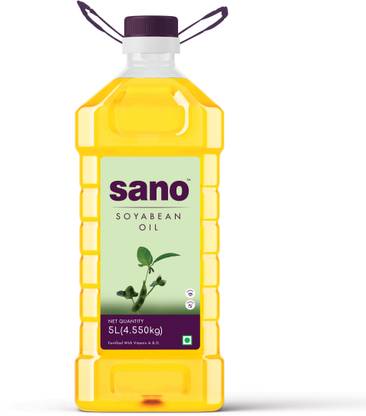 Sano Soyabean Refined Oil - Pure, Natural, and Nutrient-Rich Cooking Oil Soyabean Oil PET Bottle