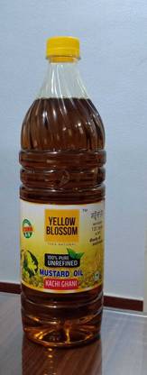 YELLOW BLOSSOM Kachi Ghani Mustard oil Mustard Oil Plastic Bottle