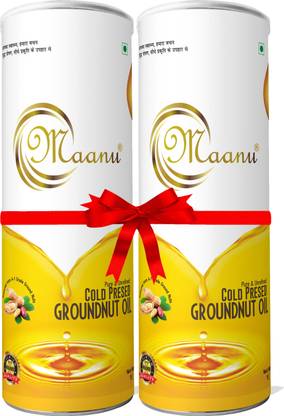 MAANU Cold Pressed (Peanut) 100%Natural Groundnut Oil Can