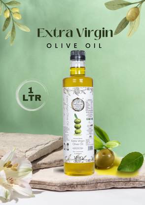 Earth Like Extra Virgin Olive Oil 1 Liter | Cold Pressed | 100% Pure & Natural Olive Oil PET Bottle