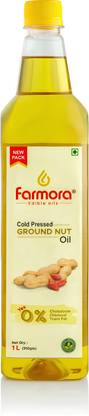 farmora Edible Oils | High-Quality Cold Pressed Peanut Oil | Pure Cooking Essential | Groundnut Oil Plastic Bottle