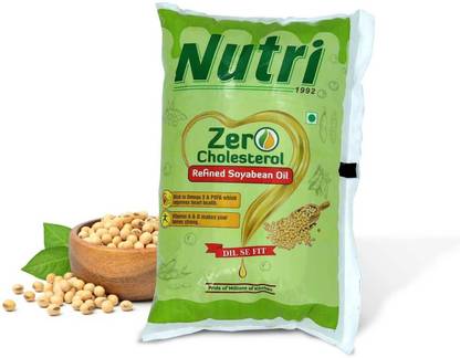 nutri 1992 Zero Cholestrol Soyabean Oil Pouch