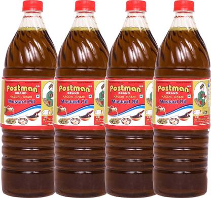 Postman Kacchi Ghani Wood Pressed Mustard Oil Plastic Bottle