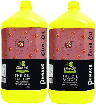 The Oil Factory Pomace Olive Oil,(Imported from Spain )-5LTR Pack of 2 Olive Oil Jar