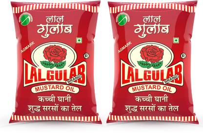 lal gulab 100% Pure Kachi Ghani| Natural | Chemical-Free | Cold-Pressed Mustard Oil Pouch