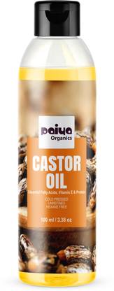 paiya organics Castor Seed Oil For Hair Growth, Skin & Thicker Eyelashes, Hexane Free,100ml Castor Oil Plastic Bottle