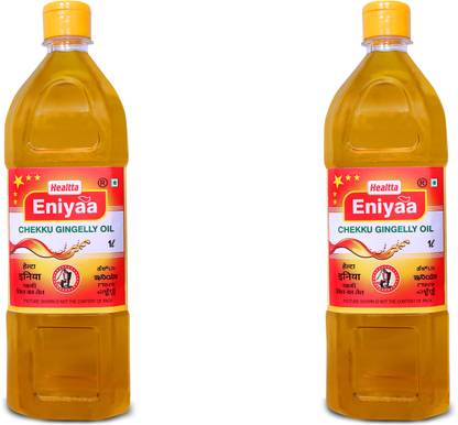 ENIYA SESAME OIL / GINGELLY OIL 1L PACK OF 2 Sesame Oil PET Bottle