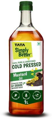 Tata Simply Better 100% Pure & Unrefined Cold Pressed Mustard Oil 1L Mustard Oil Plastic Bottle