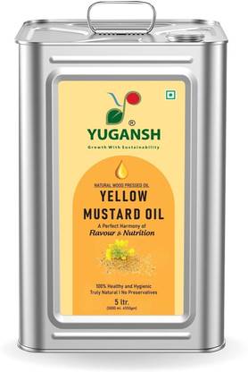 YUGANSH Natural Wood Pressed Yellow Mustard Oil | Healthy Cooking Oil With Omega 3 & 6 Mustard Oil Plastic Bottle