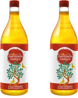 Narmada Maiyaa Kachi Ghani Cold Pressed Naturally Cholesterol Free & Flavor of Real Seeds. Sunflower Oil PET Bottle