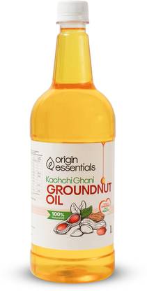 Origin Essentials Cold Pressed 100% Pure Unrefined Cooking Oil | Kachi Ghani Peanut Groundnut Oil Plastic Bottle