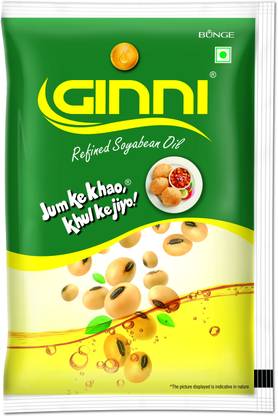 GINNI Refined Soyabean oil Soyabean Oil Pouch