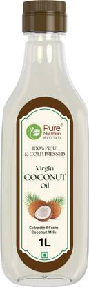 Pure Nutrition COLD PRESSED VIRGIN COCONUT OIL 1000ML PET BOTTLE Coconut Oil PET Bottle