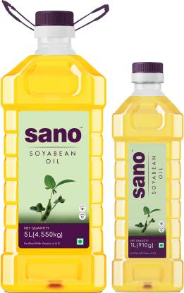 Sano Soyabean 5L+ Soyabean 1 L Soyabean Oil PET Bottle