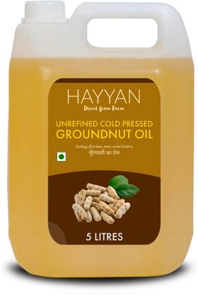 HAYYAN Cold Pressed Unrefined Groundnut/Peanut Oil Groundnut Oil Can