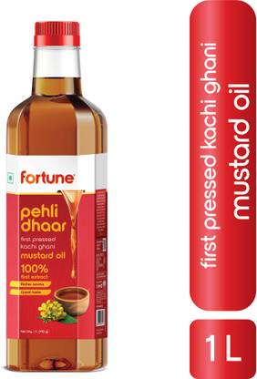 Fortune Pehli Dhaar FIRST PRESSED KACHI GHANI MUSTARD OIL Mustard Oil Plastic Bottle