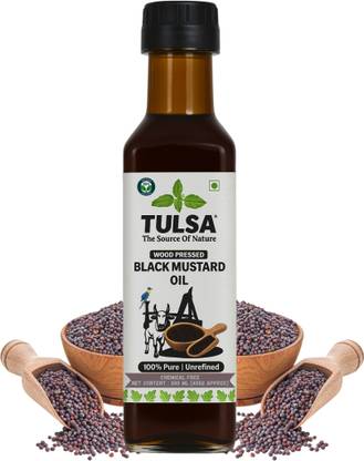 Tulsa Wooden pressed Mustard Oil | Wooden Churner | Plastic Bottle 500ML Mustard Oil Plastic Bottle