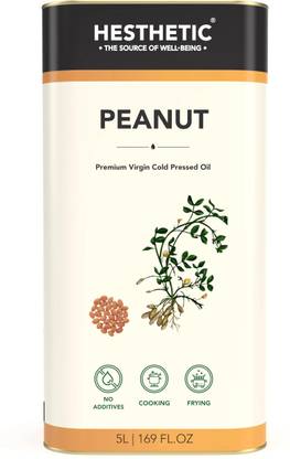 HESTHETIC 100% Pure and Natural Cold Pressed Groundnut Oil Tin