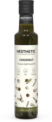 HESTHETIC Organic Cold Pressed Coconut Oil Glass Bottle
