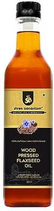 SHREE AANANTAM Cold Pressed Flax seed Oil - 500ml |Cooking Oil|Alsi Oil|-3|Wood Pressed Flaxseed Oil PET Bottle