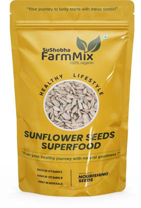 SuShobha FarmMix Organic Sunflower Seeds (100g)| Premium Superfood Sunflower Seeds