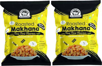 WONDERLAND Foods Roasted Peri-Peri Masala Flavoured Makhana Healthy Snacks Phool Makhana