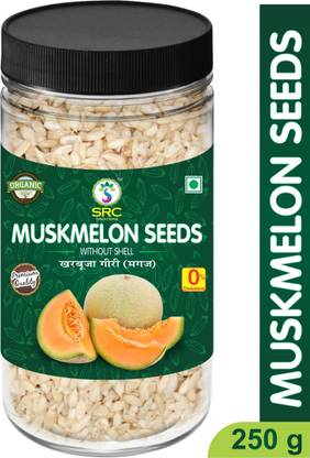 SRC Raw Muskmelon Seeds , Magaj , Kharbooja Giri (without Shell) 250 gram Jar Packing Muskmelon Seeds