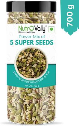 NutroVally Mix Seeds | High-Protein Jar Mix of Chia ,Sunflower, Pumpkin, Flax, Watermelon Mixed Seeds