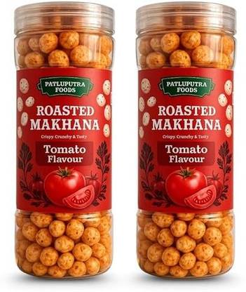 PATLIPUTRAFOODS Roasted Makhana Tomato Flavour Foxnuts Healthy Snacks Lotus Seeds(Makhana)