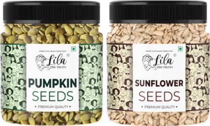 lila dry fruits Pumpkin Seeds & Sunflower Seeds 250 gm jar each Pumpkin Seeds, Sunflower Seeds