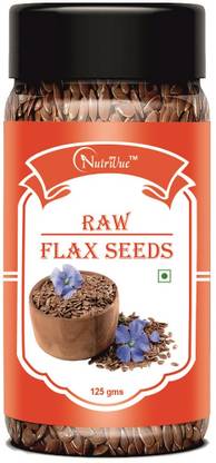 Nutrivue Raw Flax Seeds for Weight Loss|Alsi Seeds,Diet Food Pack 1 of 125Gms Brown Flax Seeds